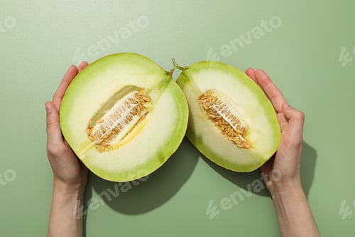 Preview: Juicy and tasty summer time fruit concept - melon