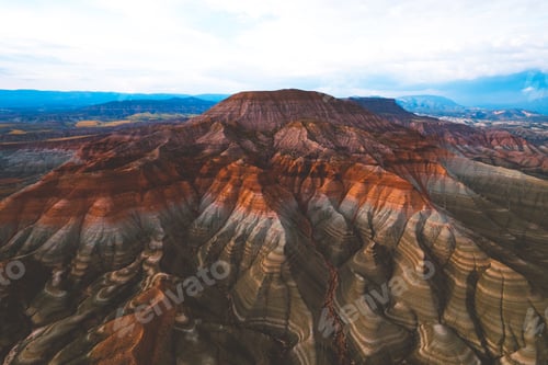 Preview: Colorful sand dunes of Ankara from aerial view.