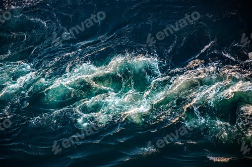 Preview: Waves of water of the river and the sea meet each