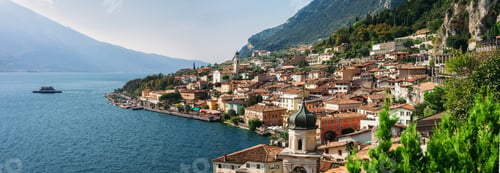 Preview: Panorama of beautiful village Limone sul Garda, Italy