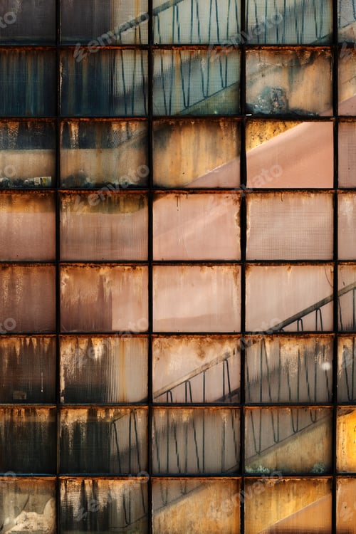 Preview: Old dirty glass wall of an building as grunge background