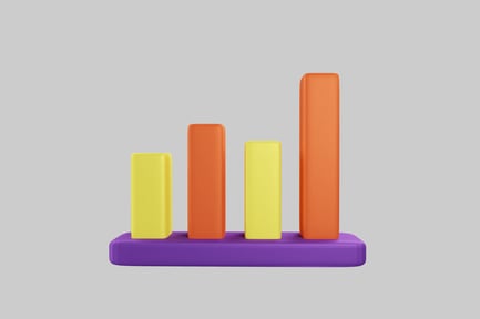 Preview: Four-bar horizontal bar graph with varying heights