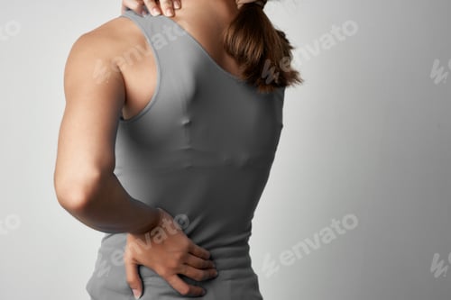 Preview: woman with back pain medicine treatment health problems