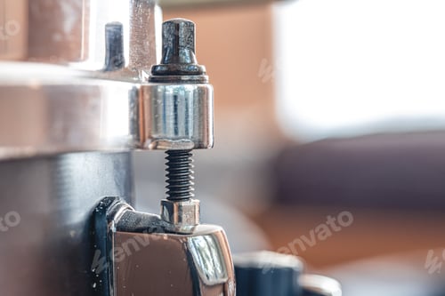 Preview: Detail of the snare drum, macro shot.