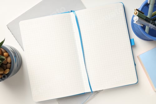 Preview: Concept of accessories for office or study, space for text