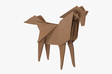 Предпросмотр: Складная бумажная скульптура лошади