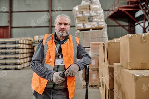 Preview: Warehouse worker working with cargo