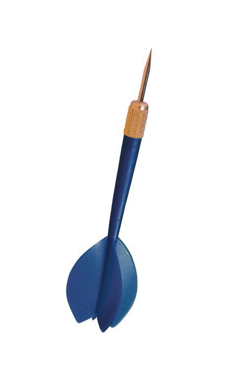 Preview: blue dart isolated on white