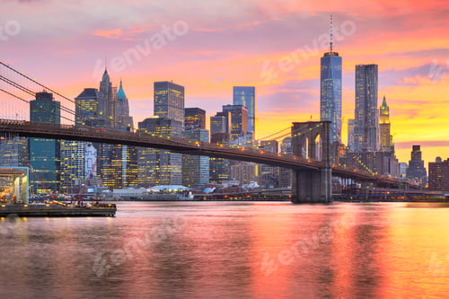 Preview: Lower Manhattan Skyline and Brooklyn Bridge