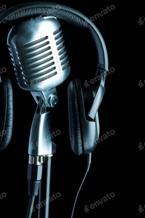 Preview: audio microphone retro style