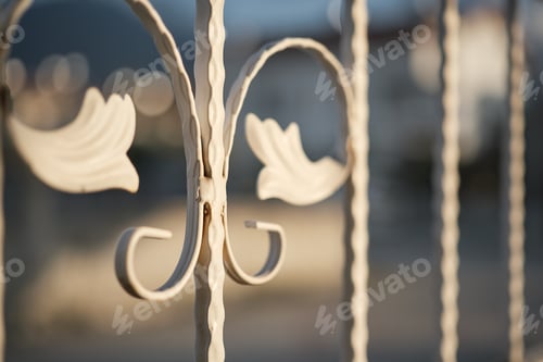 Preview: Elegant Wrought Iron Design with Soft Bokeh
