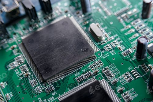 Preview: Microcircuit with chip close up