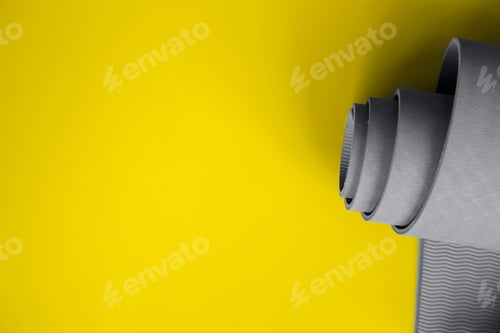 Preview: Ultimate gray yoga mat on a illuminating background