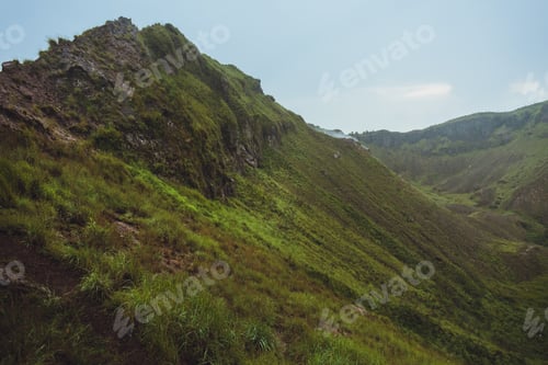 Preview: Beautifull mountain in the morning mist , Batur, Bali, Indonesia