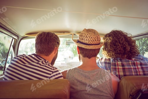 Preview: Hipster friends on road trip on a summers day