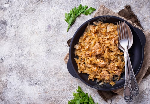 Preview: Braised cabbage with a meat