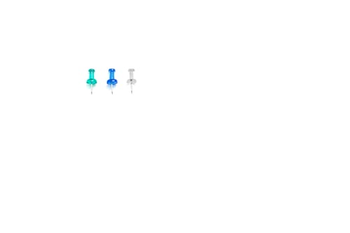 Preview: Blue, turquoise transparent buttons are beautifully laid out in a row on a white isolated background