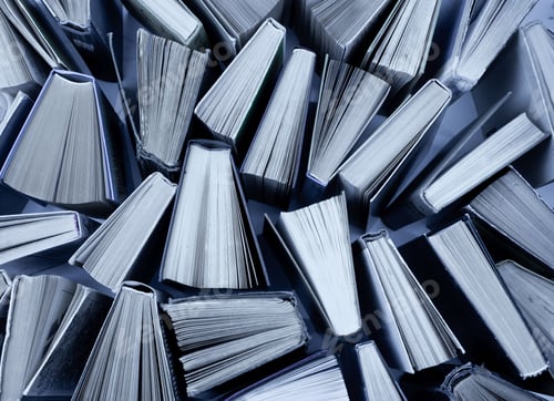 Preview: Book background. Old books in the library. Bookshelf shop. Knowledge publications, literature.