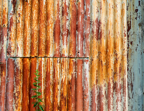 Preview: Rusted galvanized iron plate background.