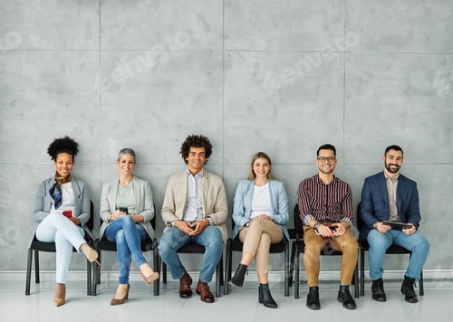 Preview: Business people working in an office