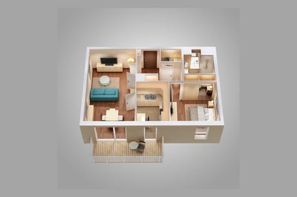 Preview: Apartment Blueprint with Balcony