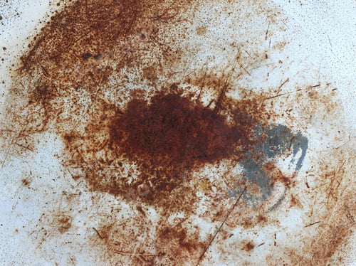 Preview: Rusty stain on the metal plate