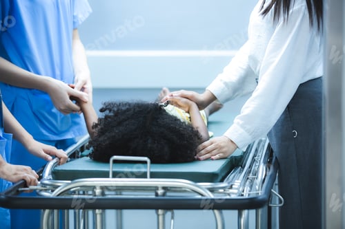 Preview: emergency or urgency case of patient on the bed rush to get a surgery in operating room