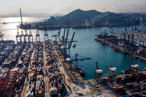 Preview: Kwai Tsing, Hong Kong, 12 February 2019: Container Terminals in Hong Kong