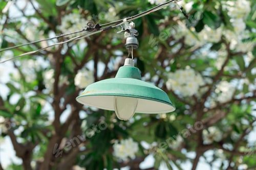 Preview: Green circular lamps.