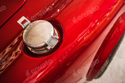 Preview: Chromed Car Gas Cap Close Up