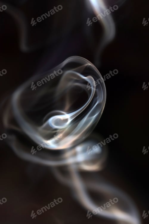 Preview: Cloud of smoke on black background