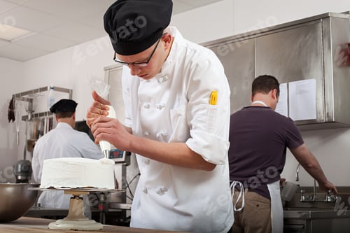 Preview: Making cake in commercial kitchen