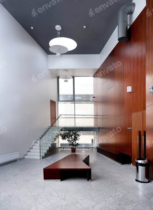 Preview: Entrance lobby at a university chemistry department .