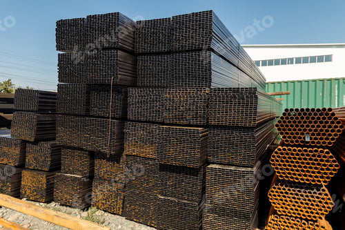 Preview: Stack of galvanized iron pipes