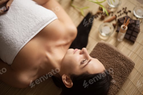 Preview: Face Massage. Close-up of a Young Woman Getting Spa Treatment.