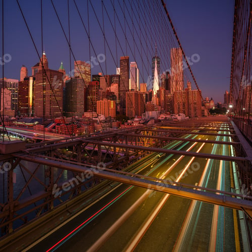 Preview: Brooklyn bridge view at sunrise
