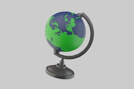 Preview: World globe with stand