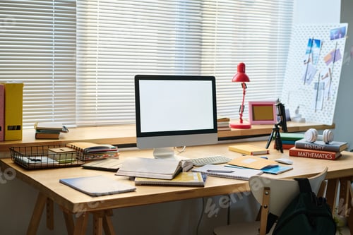 Preview: Workplace with computer for online study
