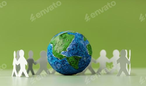 Preview: World Earth Day. Green Energy, ESG, Renewable and Sustainable Resources. Environmental Care