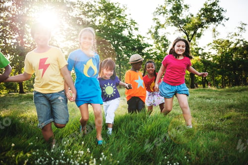 Preview: Happy diverse kinds in the park
