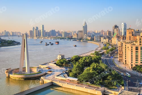 Preview: shanghai bund in sunrise
