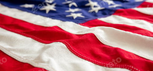 Preview: USA flag, US of America sign symbol background, closeup view