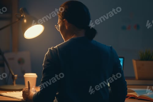 Preview: Woman working on a laptop