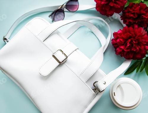 Preview: White leather bag