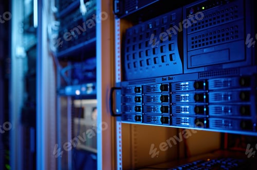 Preview: Closeup server room data center for cloud computing