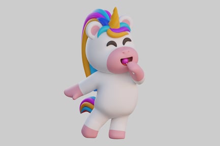Preview: Lollipop unicorn character