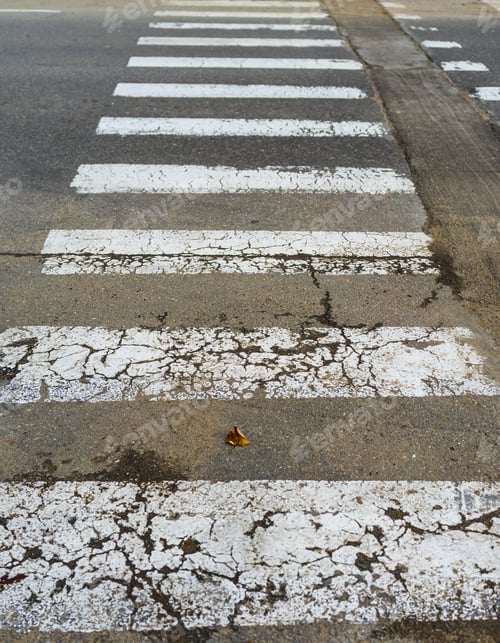 Preview: Empty pedestrian crossing, crosswalk on the road isolated