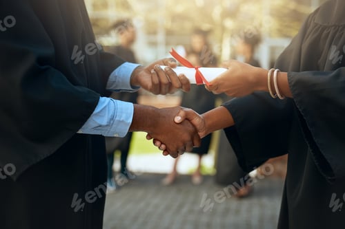Preview: The world is yours. Cropped shot of a graduate receiving their certificate.