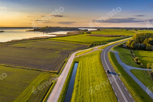 Preview: Aerial view of Coastal region IJsselmeer