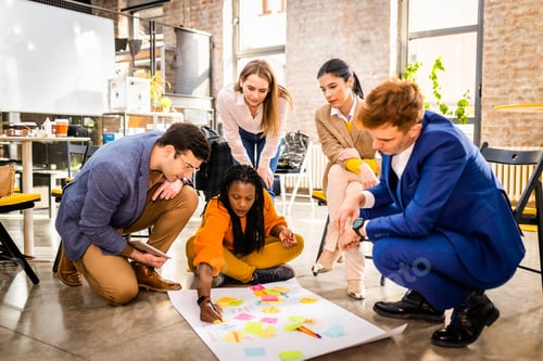 Preview: Business team working in a start-up office